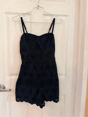 Hollister Black Eyelet Romper